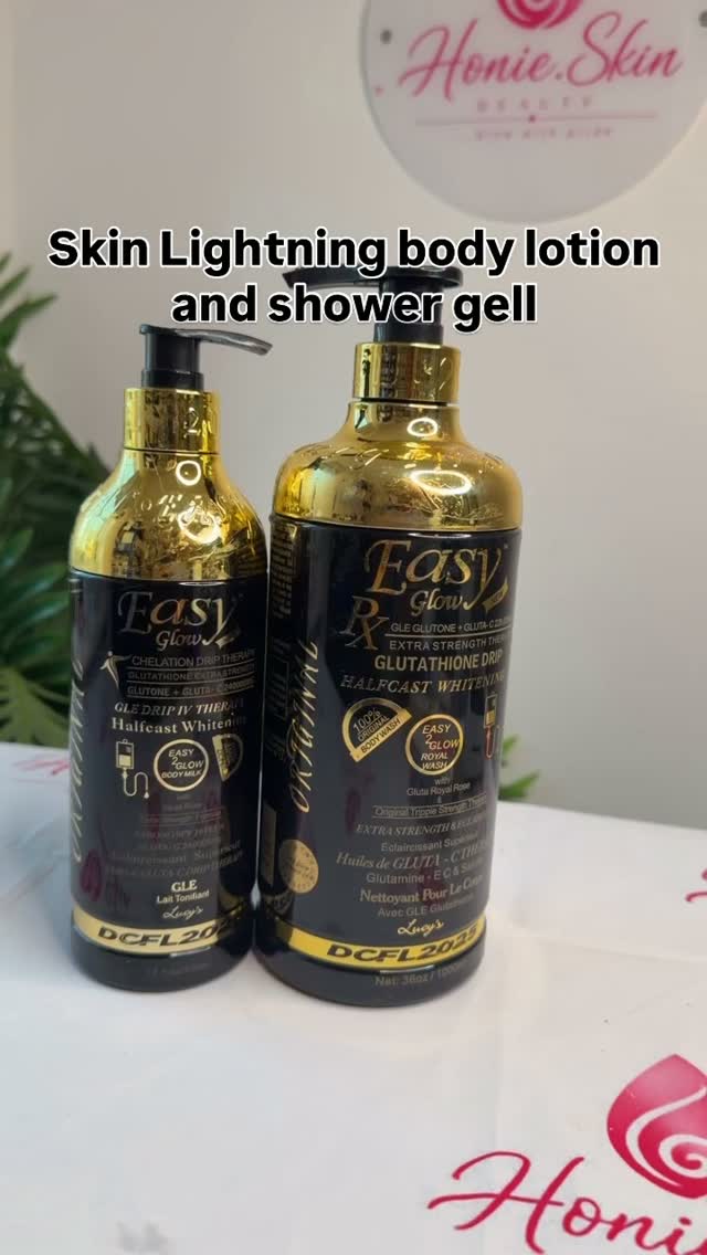 Easy glow body lotion and shower is a strong skin lightening product for people who wants to achieve a lighter skin and even out their skin tone. Body wash :£23.99 Body lotion £
