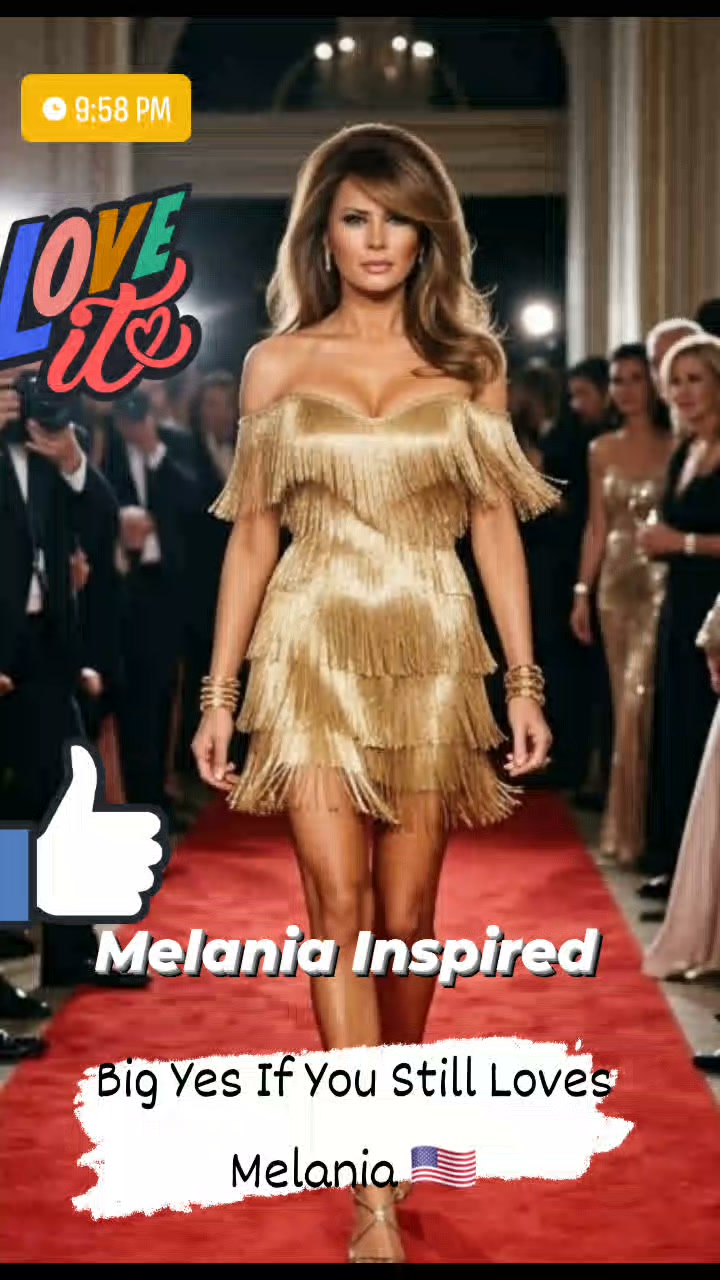 melania trump gold dress Can we get a 'Big Yes' for these stunning gold-inspired looks? always brings the elegance. Which would you wear to a gala? #ElegantStyle #MelaniaTrump #GoldDress #FashionPoll Web Collection: City Break
