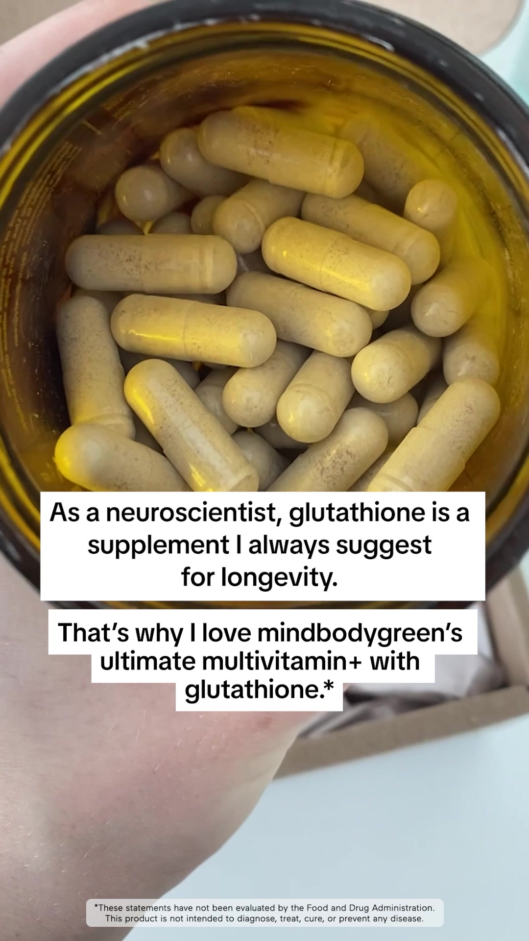 glutathione mindbodygreen As a neuroscientist, I recommend to all my patients for brain health and healthy aging.* A lot of multivitamins skip it, but mindbodygreen's ultimate multivitamin+ includes Setria® effect-soothing
