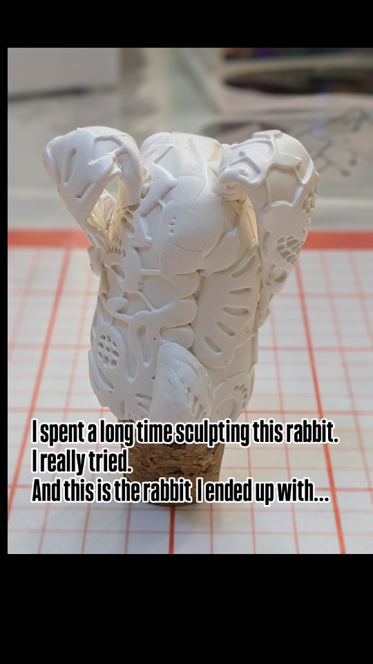 🐇🐇🐇🐇🐇 #clayart #polymerclay #sculptinglife #artiststruggles #funnyart # ...