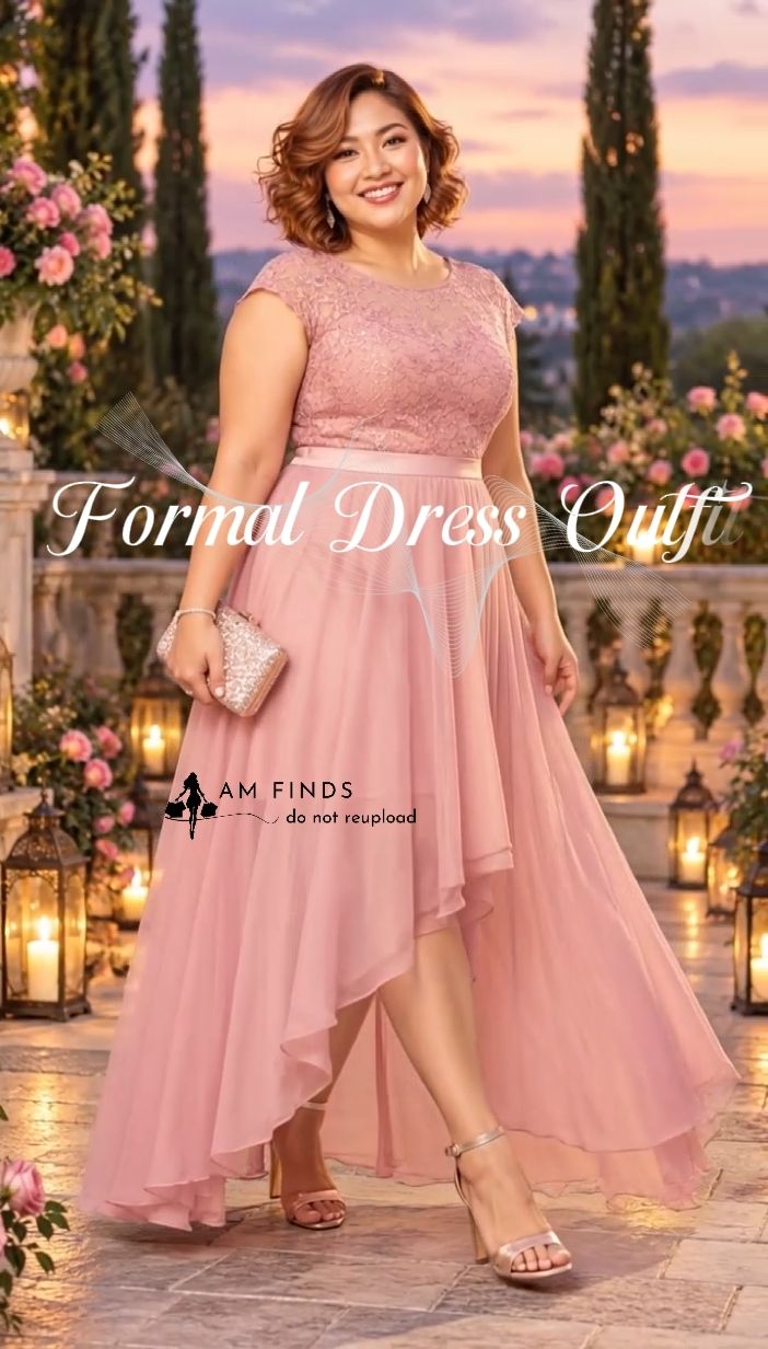 shopee semi formal dress CHECKOUT 🔗👉 https://s.shopee.ph/9AOzidJWSg, 🌸 May event coming up? This blush pink is such a pretty choice!, The plus-size formal gown features a lace-look bodice, short sleeves, a elegant korean party dress