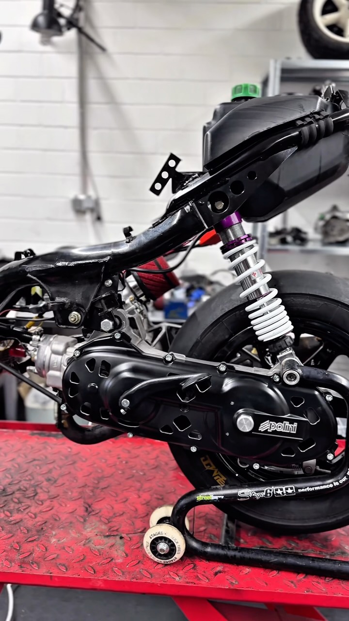 Yamaha Jog RR scooter with Malossi and Polini upgrades