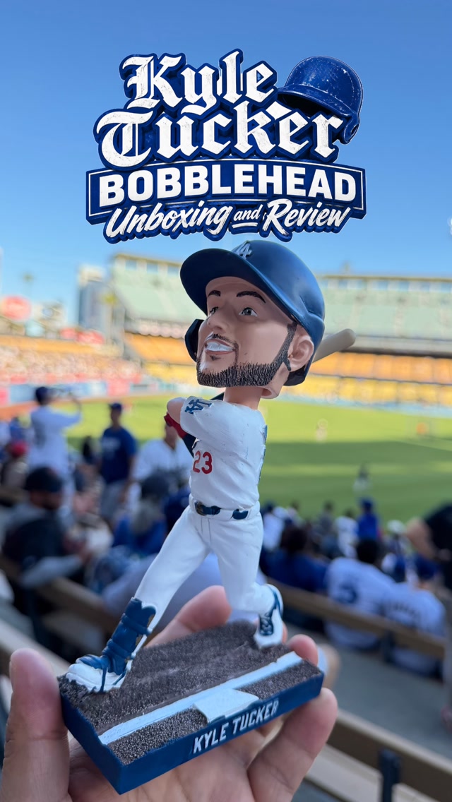 The Kyle Tucker bobblehead made its Dodger Stadium debut today! It