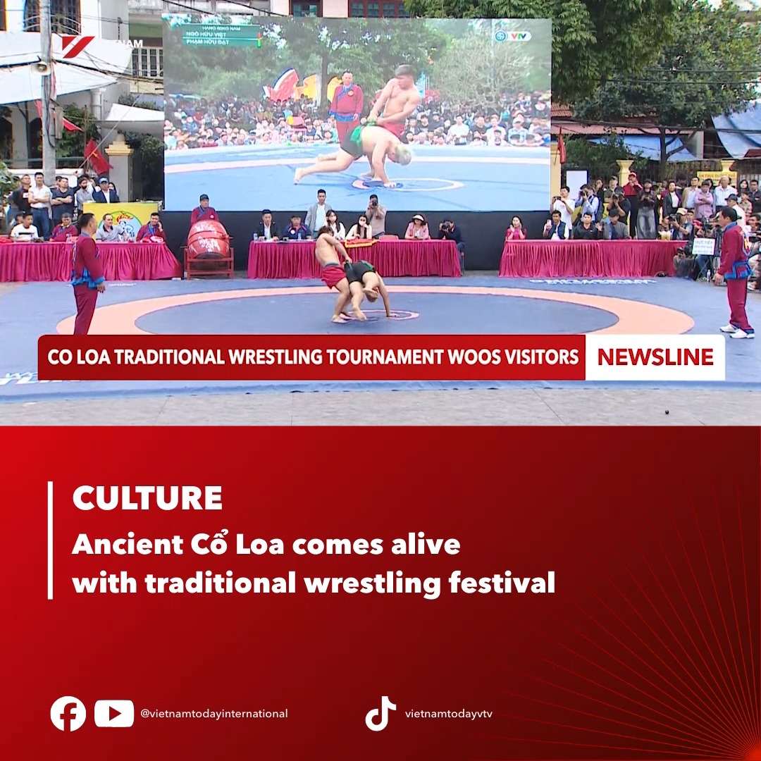 The Cổ Loa traditional wrestling tournament in Cổ Loa, Đông Anh Commune ...
