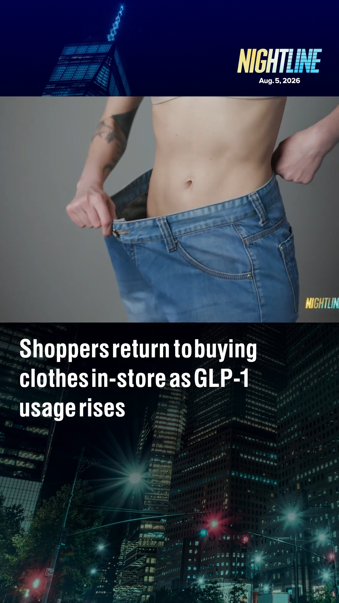 More than 1 in 10 Americans have used a GLP-1, resulting in weight loss and the need to buy new, better-fitting clothes. | Nightline