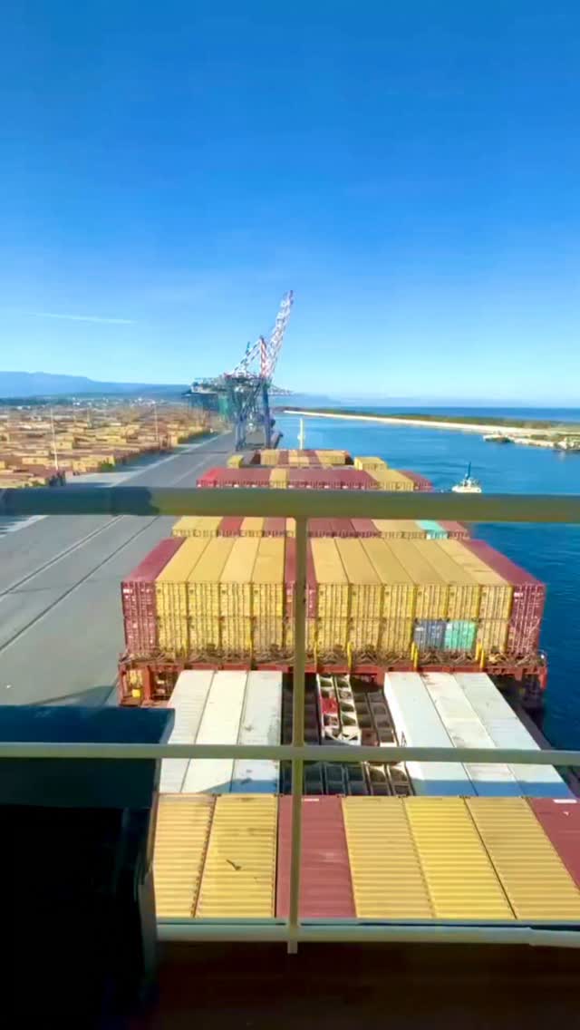 MSC Rita V outbound from Gioia Tauro ⚓ Heading back to open sea, guided ...