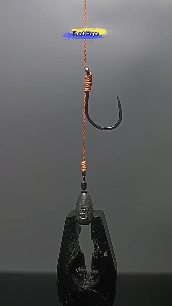 The most correct way to tie a fishing hook with a sinker 🐟 #knot #rope ...