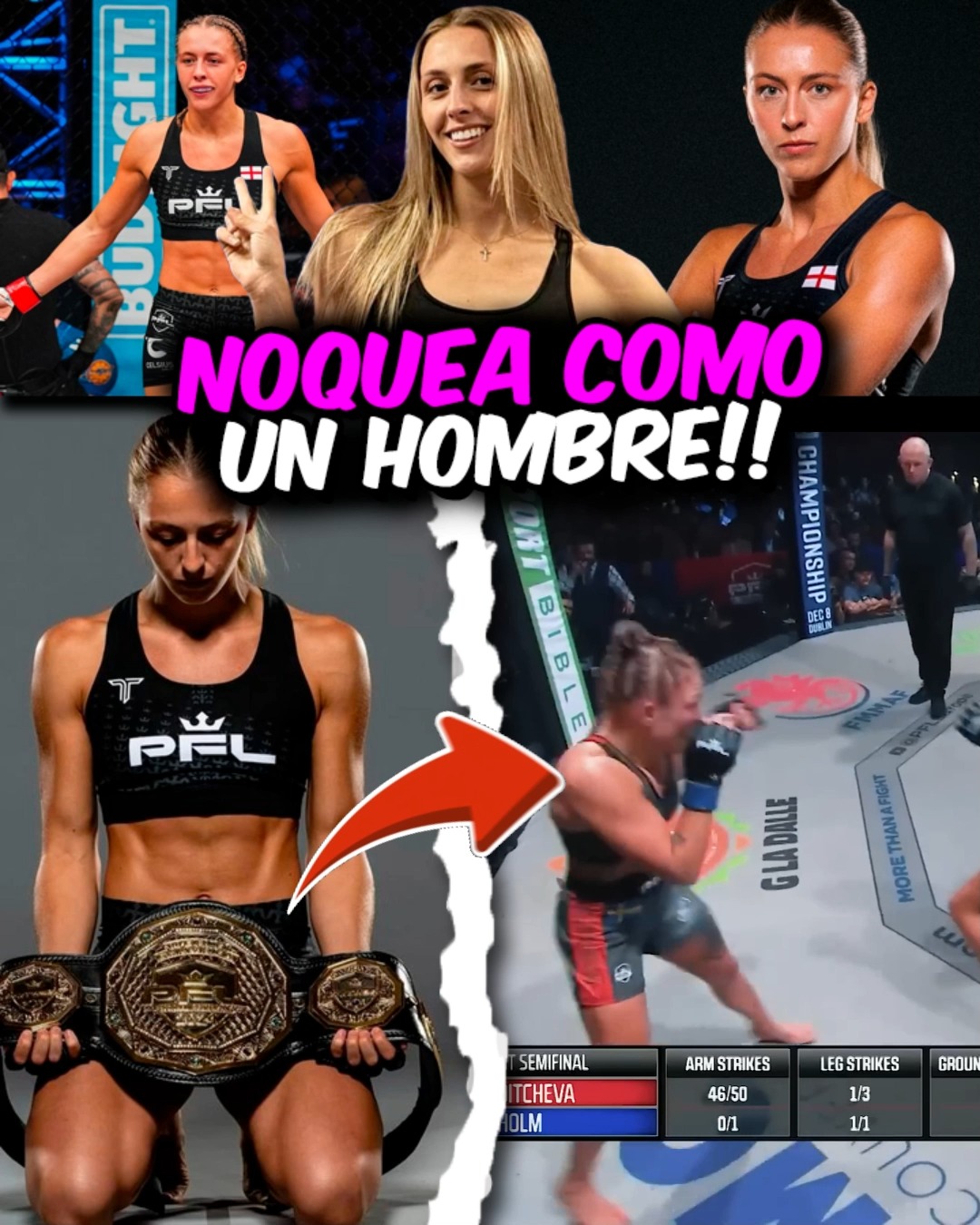 Ella los NOQUEA con más fuerza que los hombres - Dakota Ditcheva
