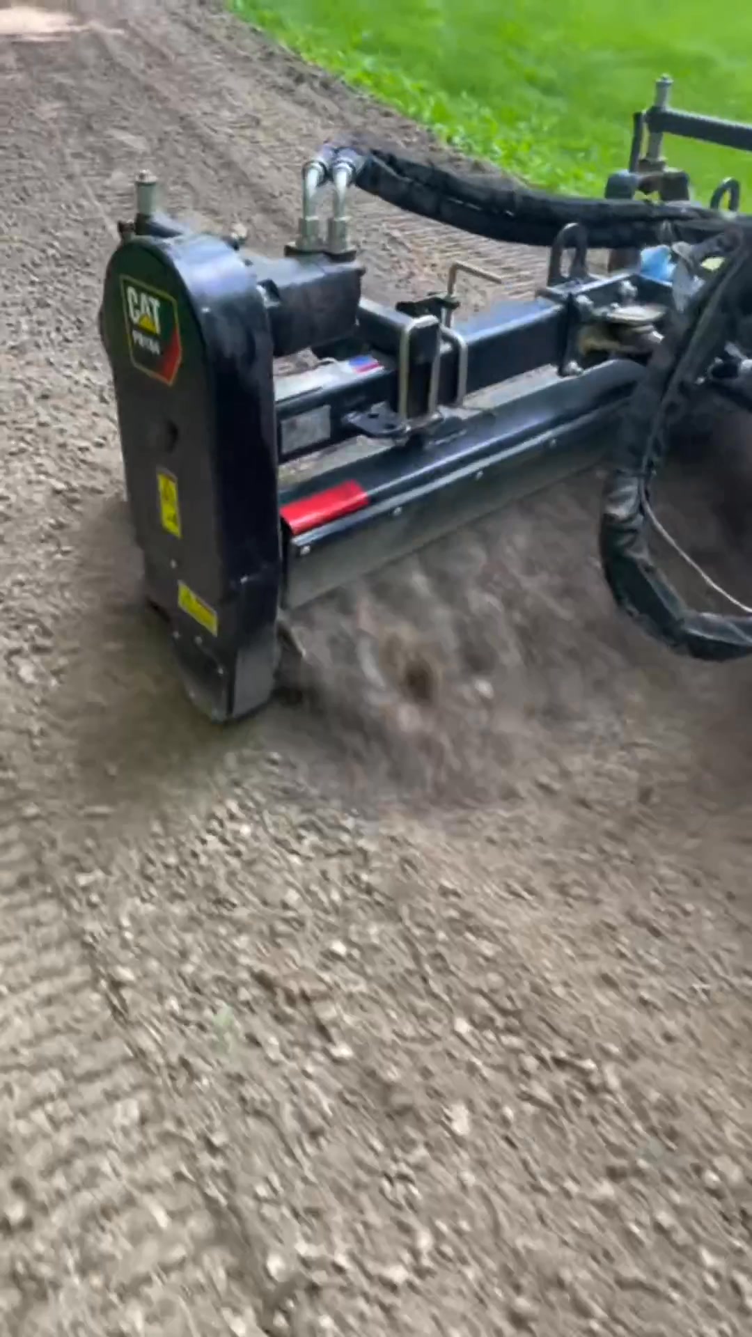 Power rake driveway Part 01 #homemade #foryoupage #skidsteer #driveway ...