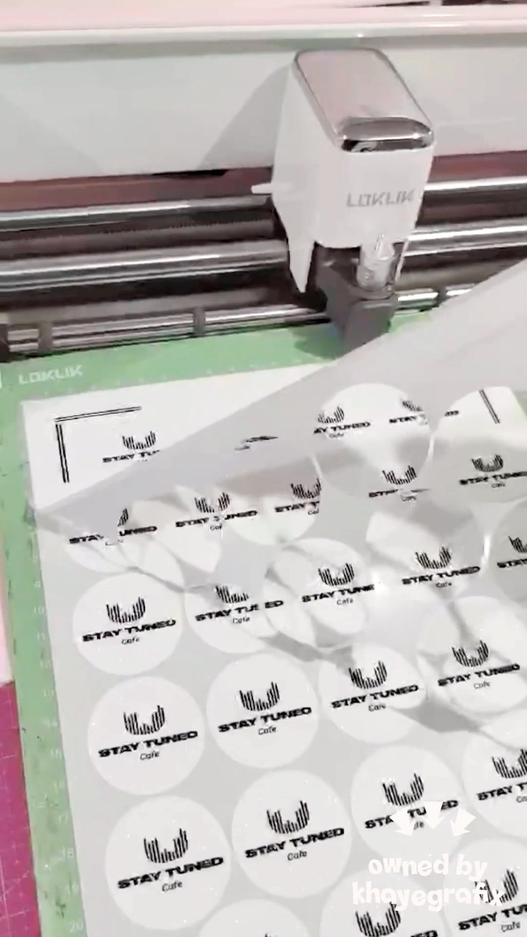 124pcs Stay Tuned Personalized Logo Stickers done! Sheet-cut with ...