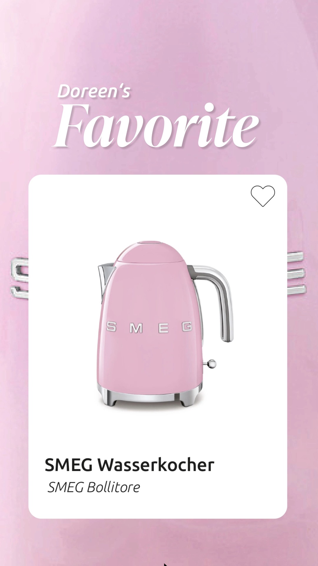 Doreens Favorite – praktisch, pastellig, perfekt 👇, Der Smeg Wasserkocher macht selbst den Montagmorgen zum Highlight., Unbeschwert, schön, sommerlich – so soll euer Alltag aussehen., 📌 Speichert euch