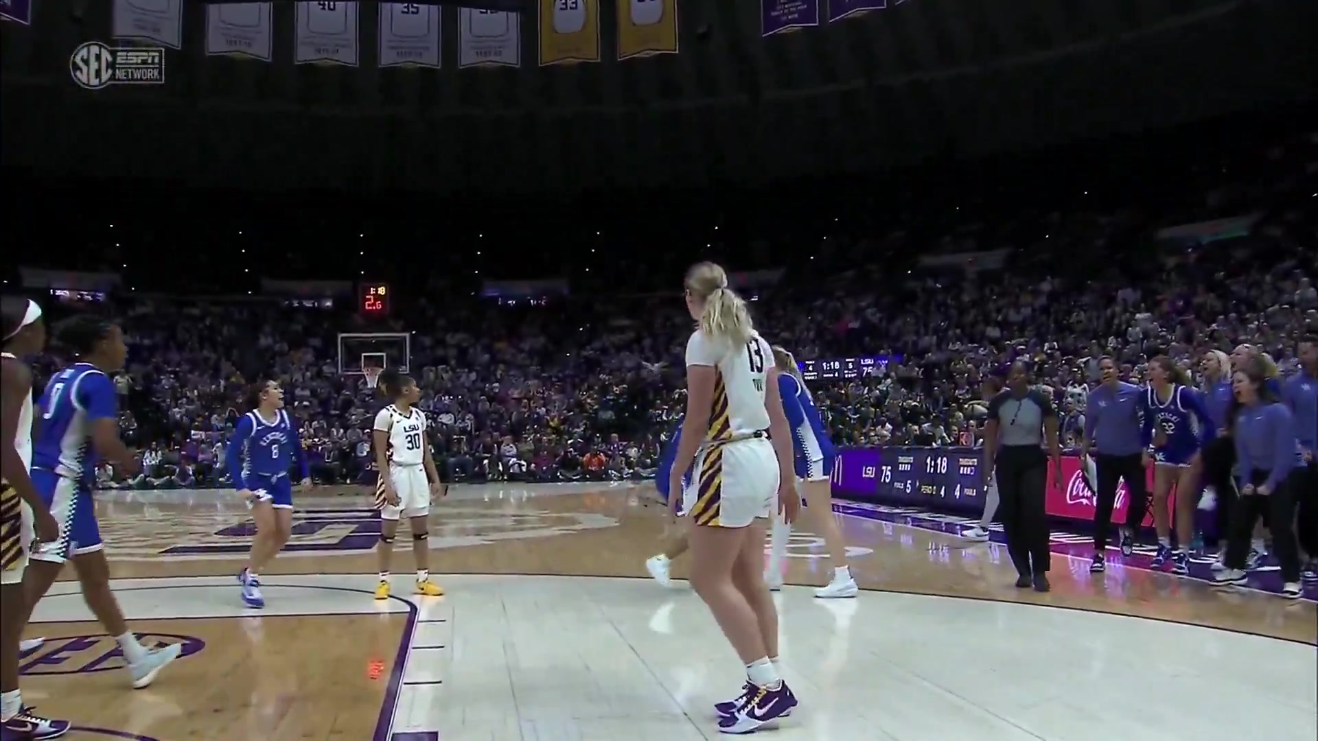 An INCREDIBLE play by Clara Strack!! The shot clock is about to expire ...