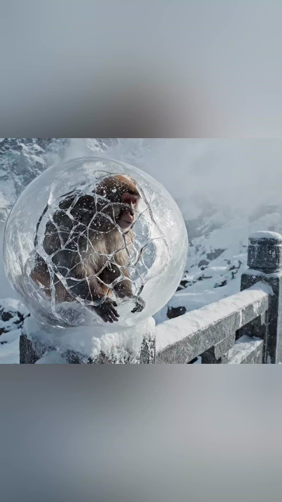 In the freezing cold of ice and snow, I found two ducks trapped and ...