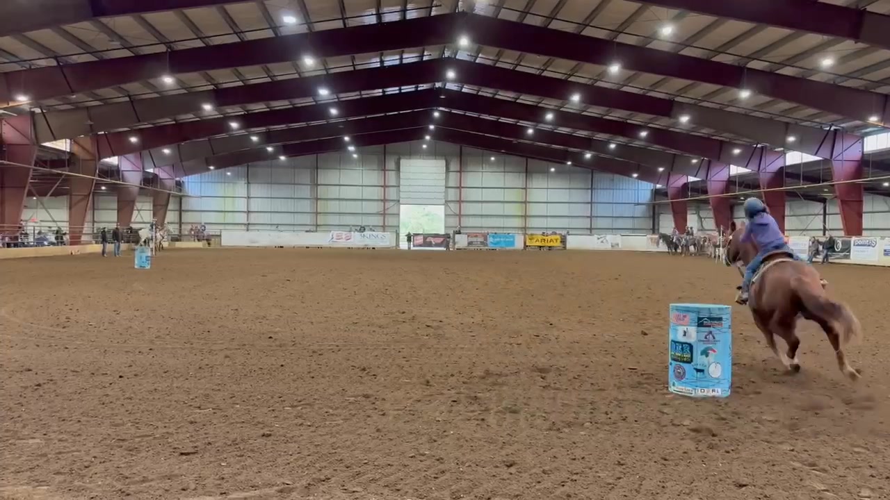 Addison got an opportunity to run barrels Sunday morning. I was so ...