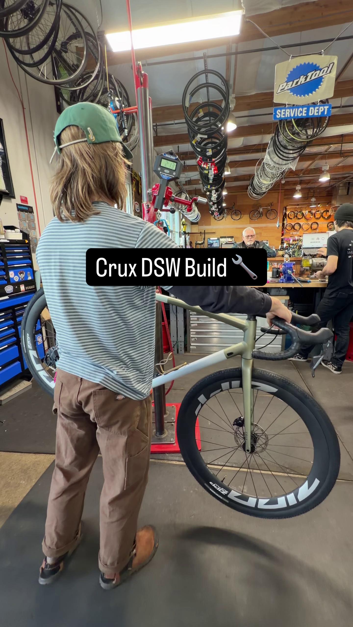 Aluminum frame. Electronic shifting. Dropper post. Crux DSW built to be ...