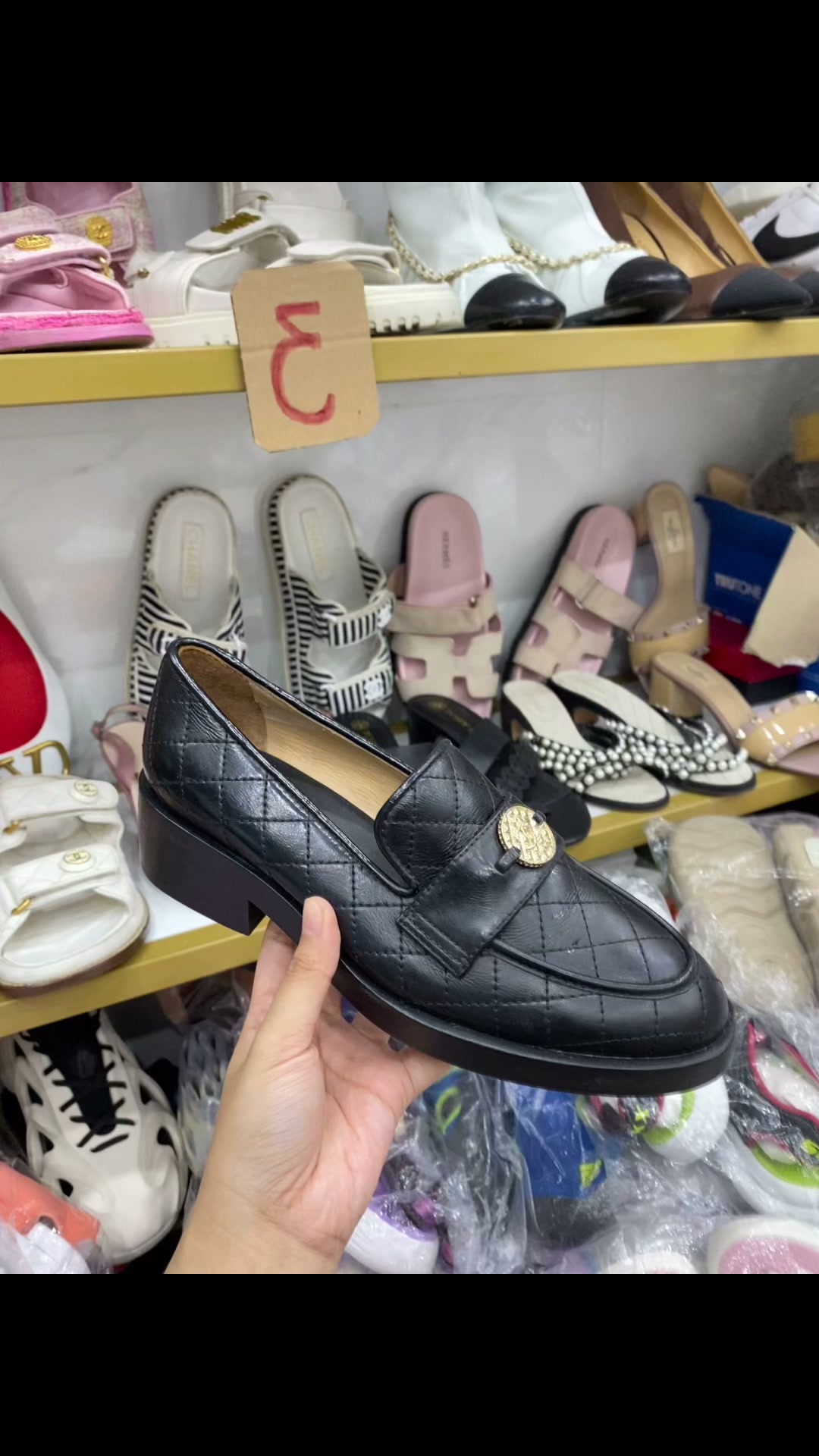 Pium パンプス pium ダブルリボンエナメルパンプス ブラック×ホワイト
