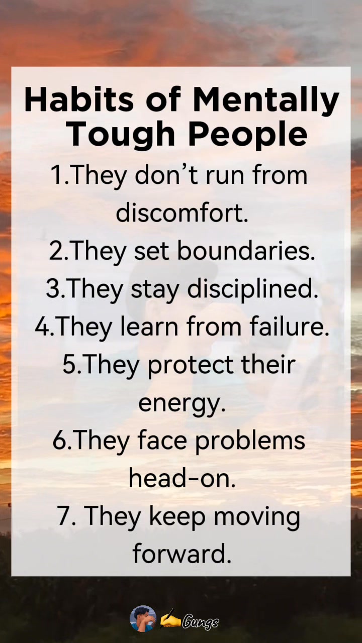 Habits of Mentally Tough People #qoutes #mentalhealth #mindset # ...