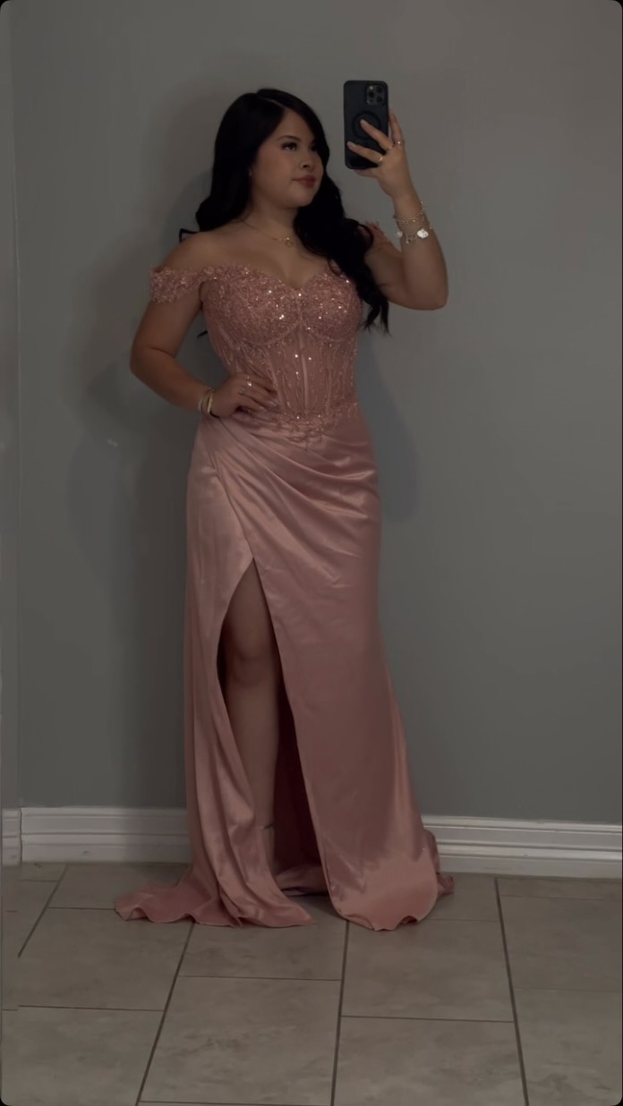 formal dress shops in baytown tx NEW ARRIVAL blush available store and in more colors 🤩 , contact us📞 :(832)997-8246 #aidalysbridalandquinceañera #formaldress #pinkdress #fyp #quinceañera HR-gift-card-only:2025-12-21_2026-02-28