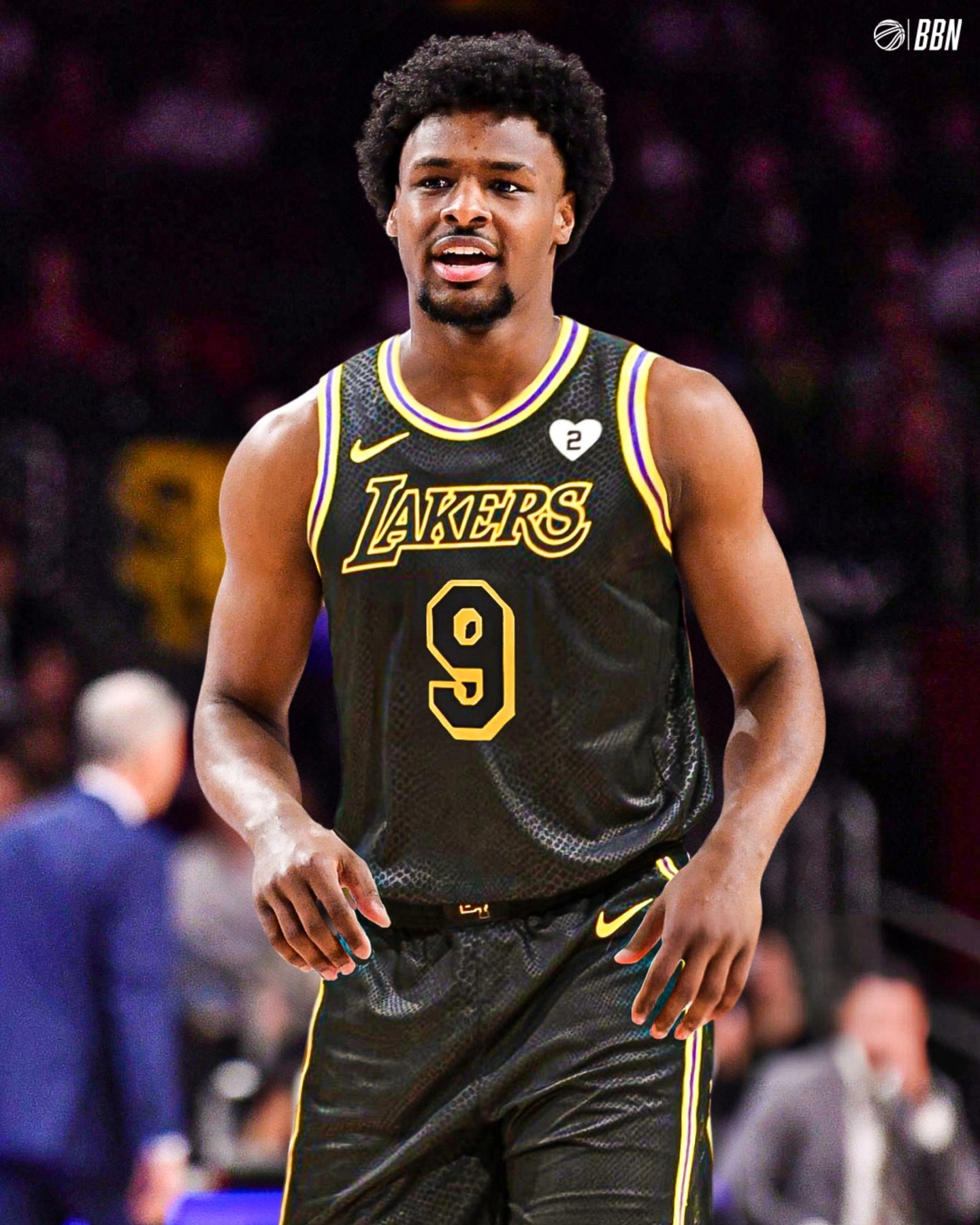 Bronny James Jr. will wear #9 for the Lakers, per team release 