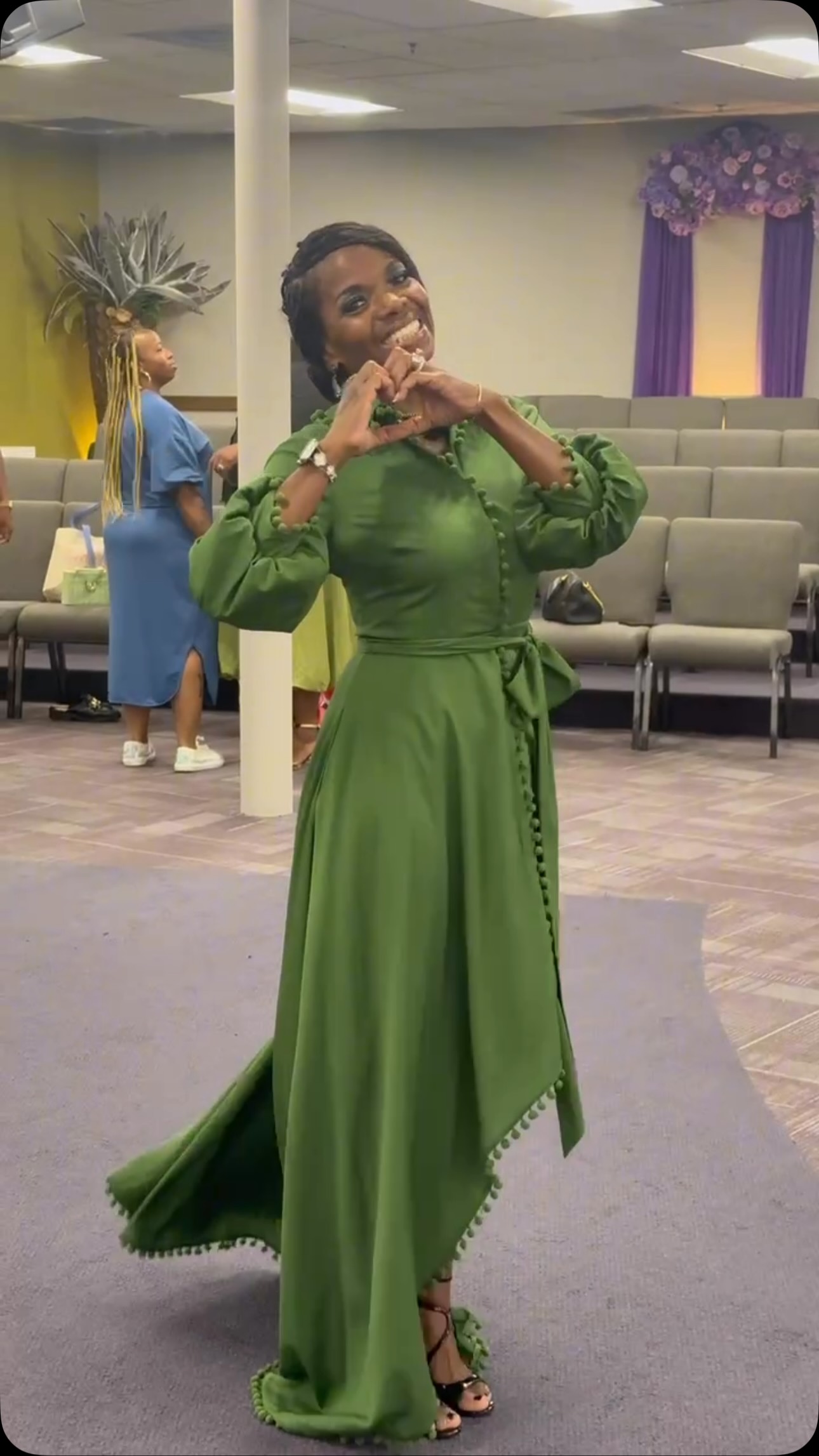 first ladies green dress But Yes you are the Coolest Lady Ever !!!, #churchhumor , #churchreels | First Mt. Olive Freewill Baptist Church Angel Brinks