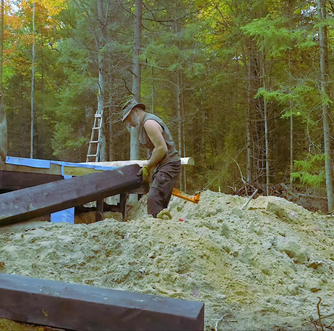 2 Years Alone Building an Off Grid Log Cabin in the Wilderness, Start ...