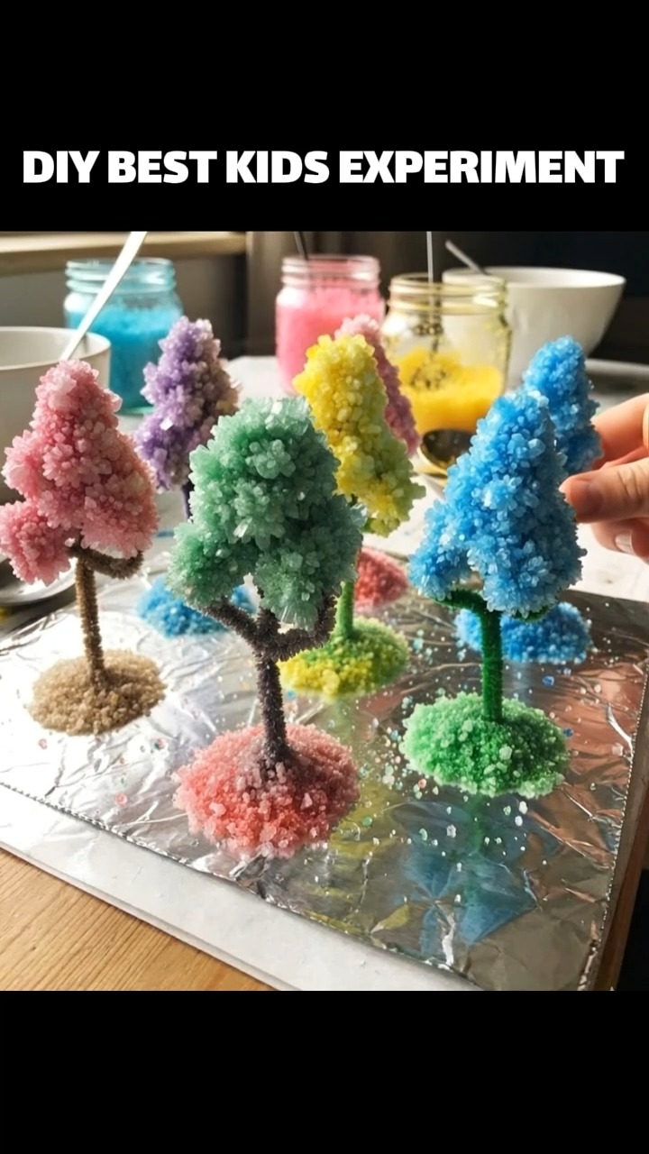 DIY Rainbow Crystal Forest Materials Needed Pipe cleaners (various ...
