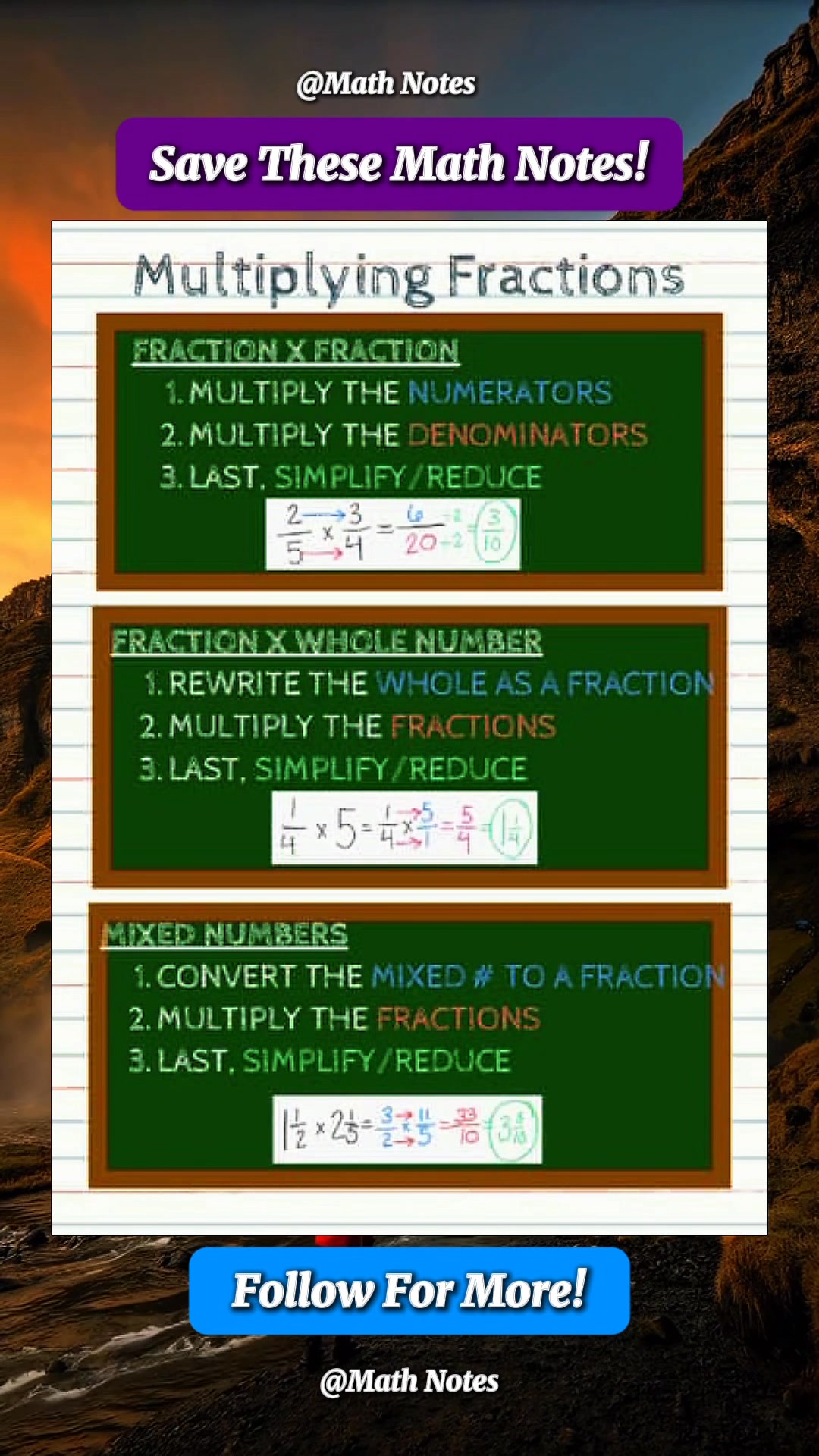 How to Multiply Fraction? | Math Notes | Facebook