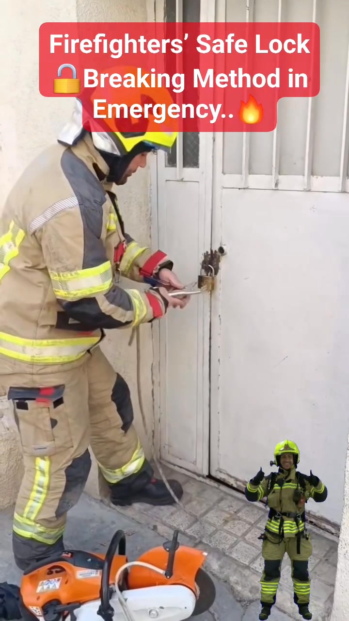 How Firefighters Break 🔓Locks During 🔥Fire & Rescue🚒 Calls..# ...