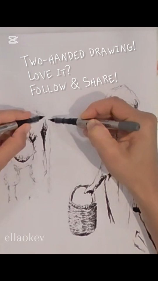Two-handed drawing The finished drawings are available for sale at the ...