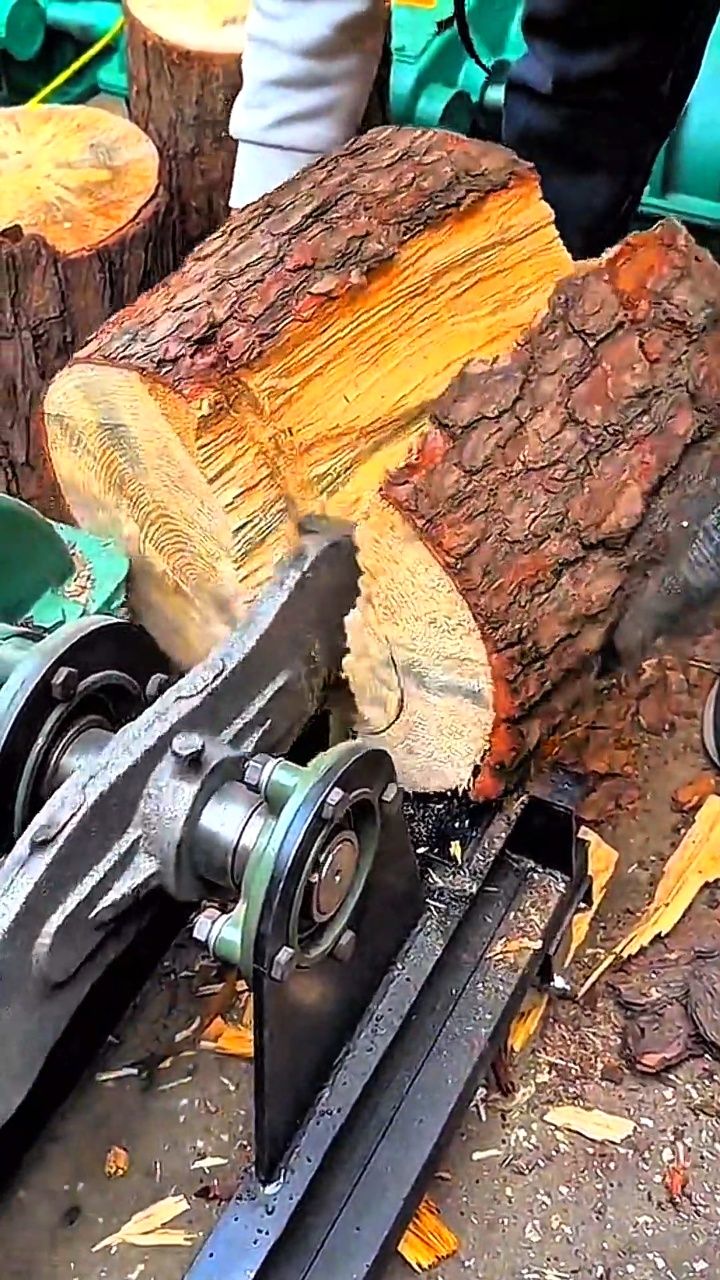 Modern Firewood Cutting Machine | Fast & Efficient Wood Processing # ...