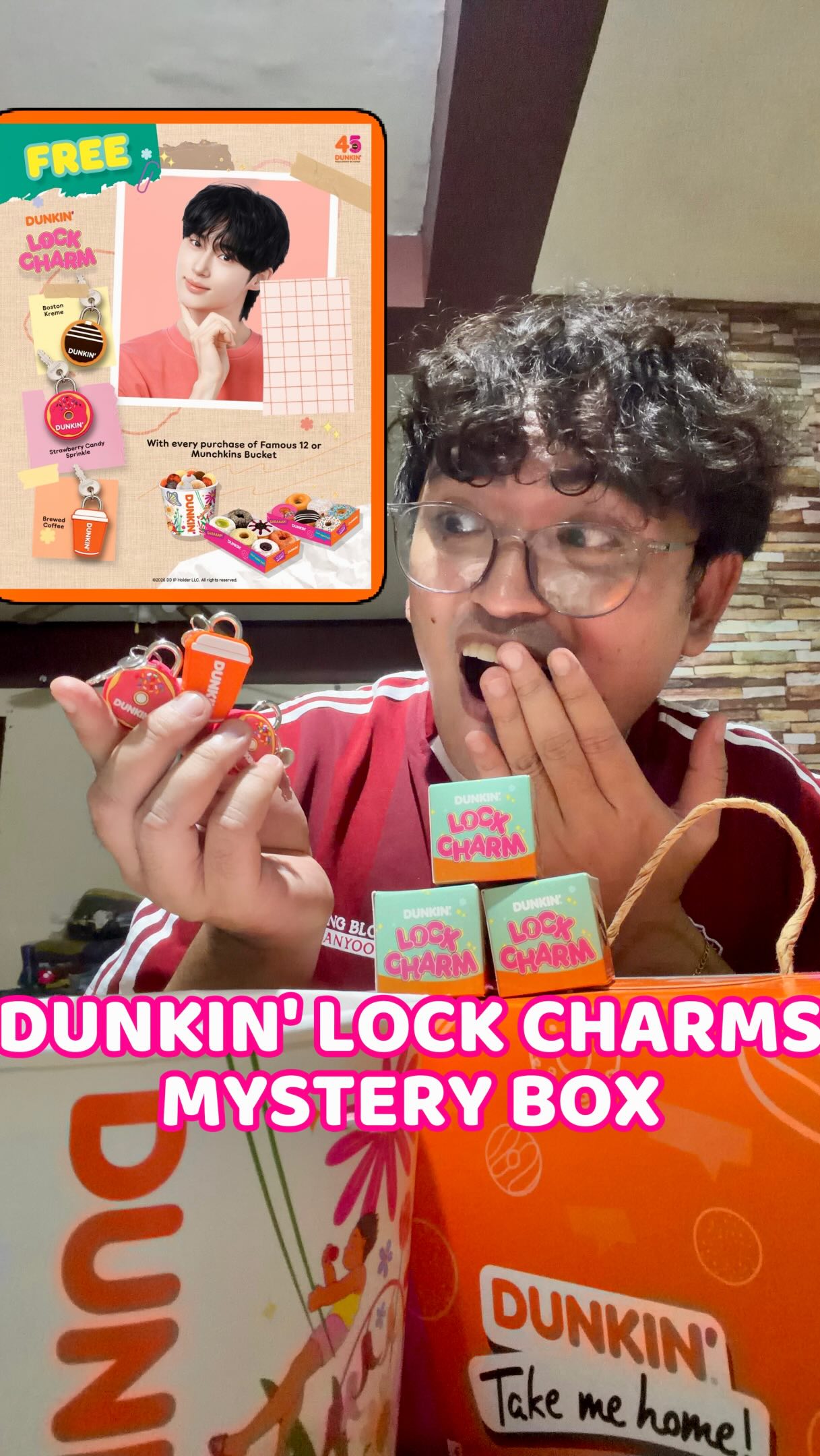 DUNKIN' LOCK CHARMS MYSTERY BOX 🔐🍩🧡‼️ 📣Mga Abyan! Feeling