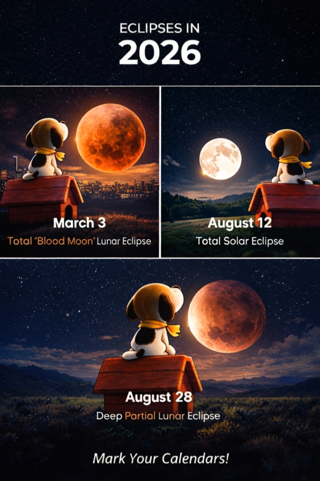 🌌 ECLIPSES IN 2026 — Don’t Miss These Dates! 🌌 2026 is bringing us ...