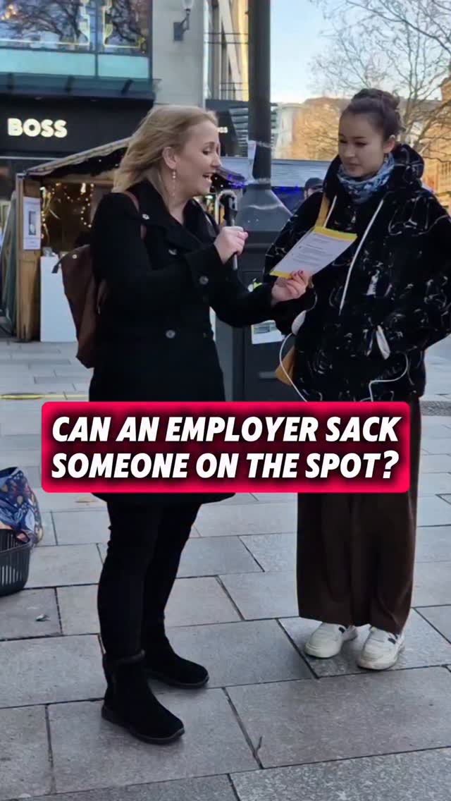 Can an employer sack someone on the spot? I already know those of you ...