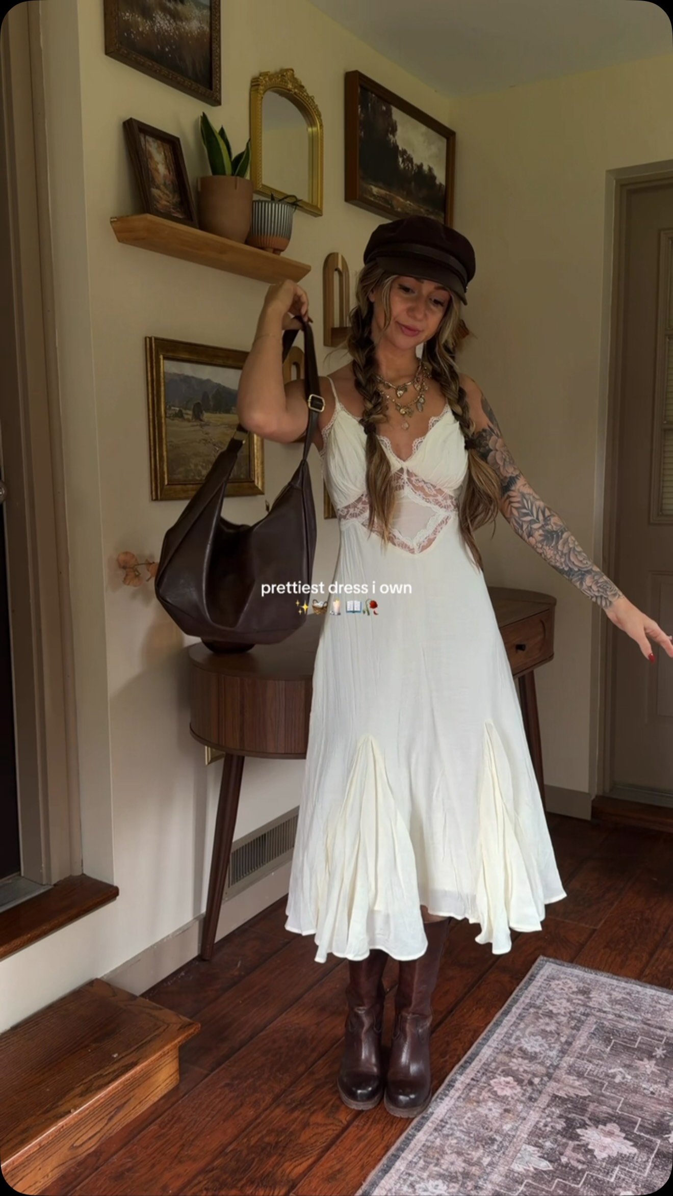 cider boho dress Worlds most beautiful by ✨ , Drop a comment for the 🔗 , #ootd#boho#cottagecore#styleinspo#dress | Tiffany Yutesler Skirt/Dress length type:TALL - ABOVE 5'7