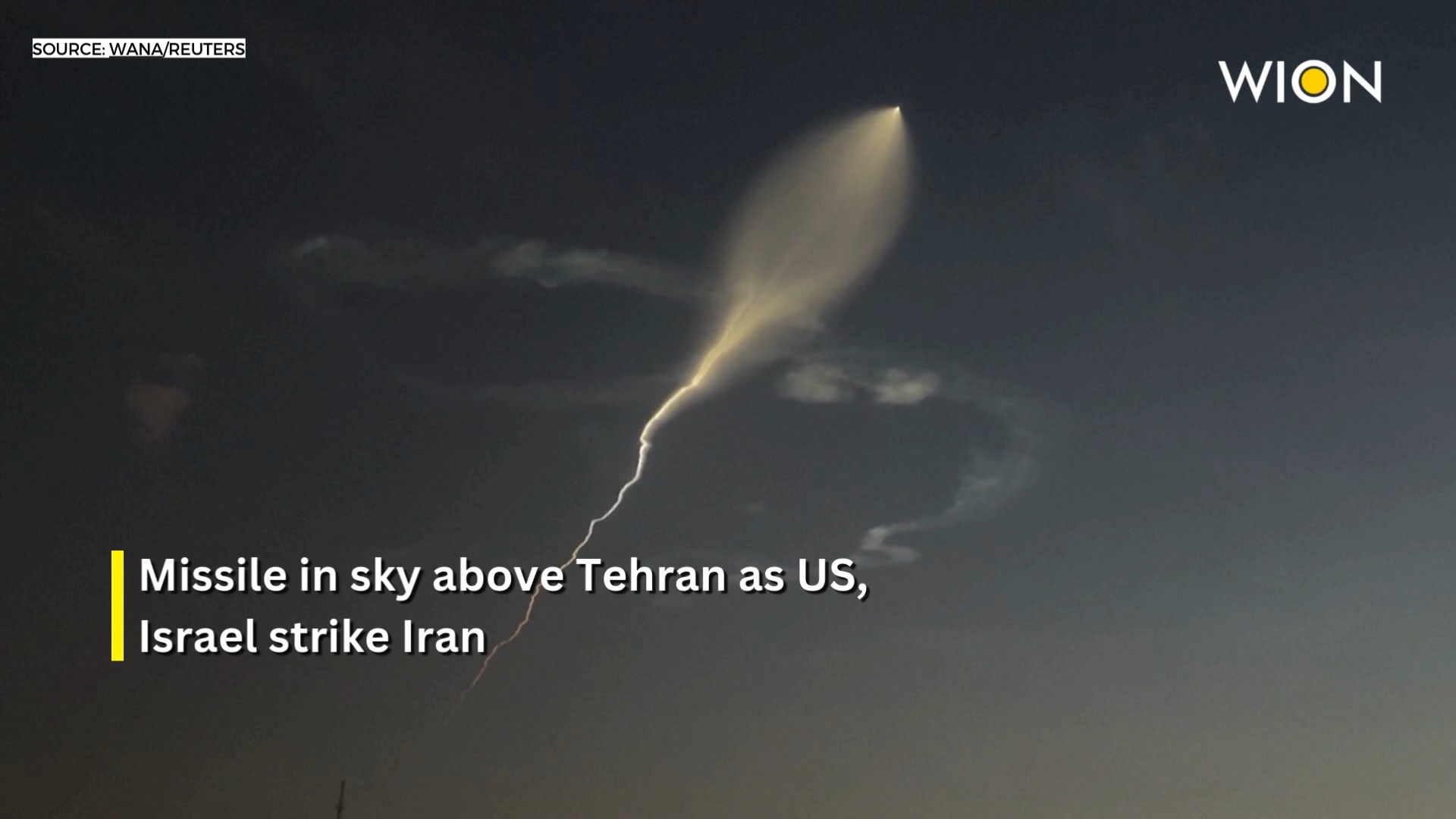Missile streaks across Tehran sky as US and Israel launch strikes on ...