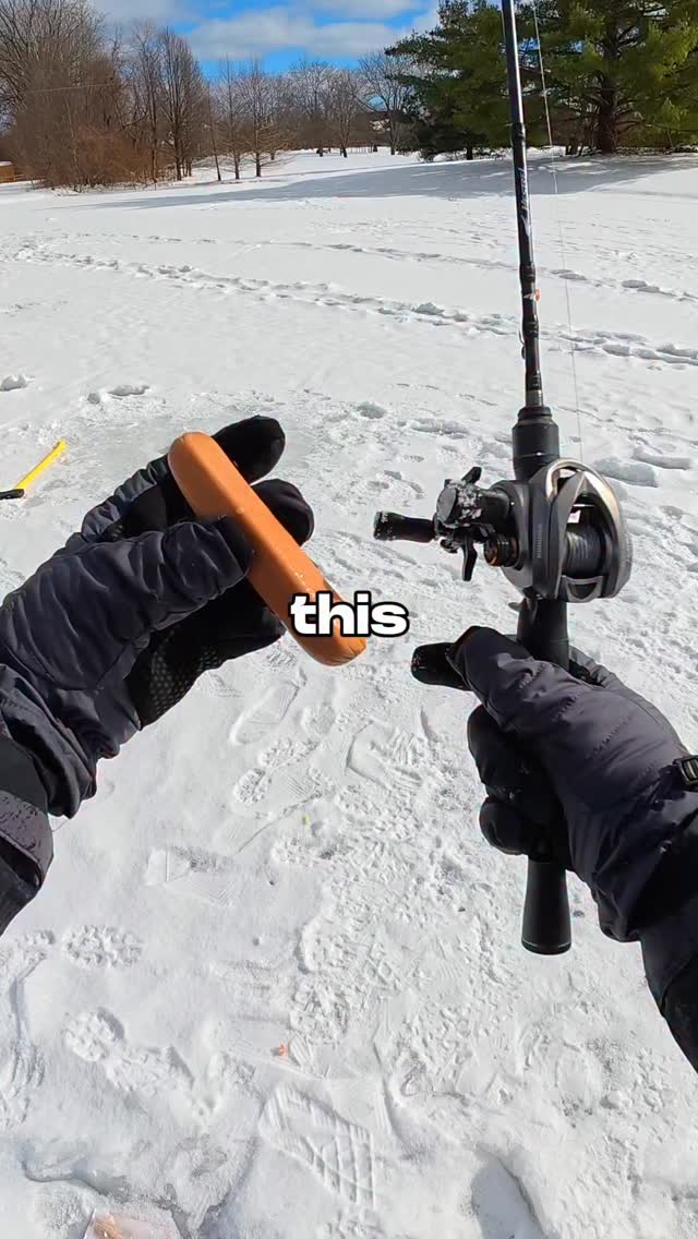 I tried ice fishing with a hotdog and sure enough something picked it ...