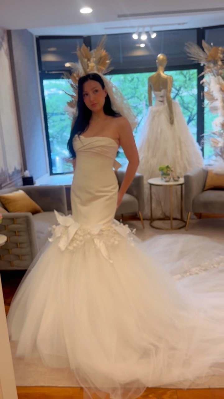 New Arrival l Lazaro Bridal, Introducing the latest gown from Lazaro; an Alençon lace ball gown from the SS27 collection, designed for the bride who falls in love with timeless details, romantic 