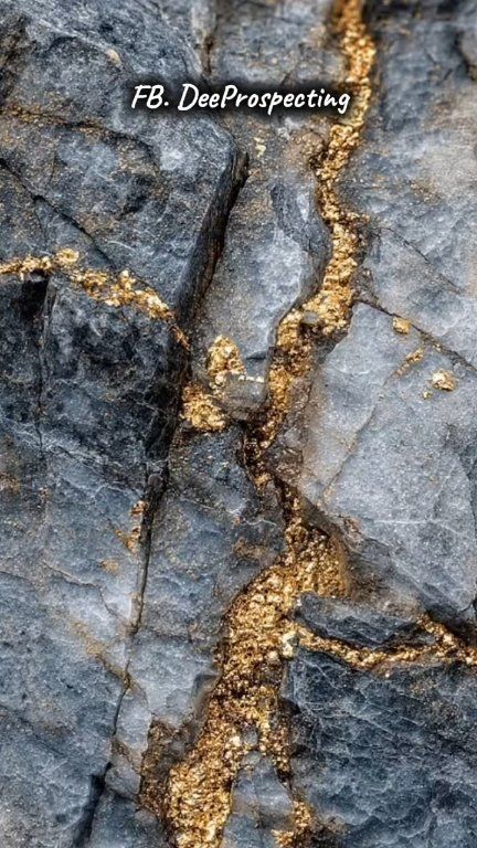 Natural gold veins embedded in rocks ⚒️ #golddiscovery #goldmining # ...