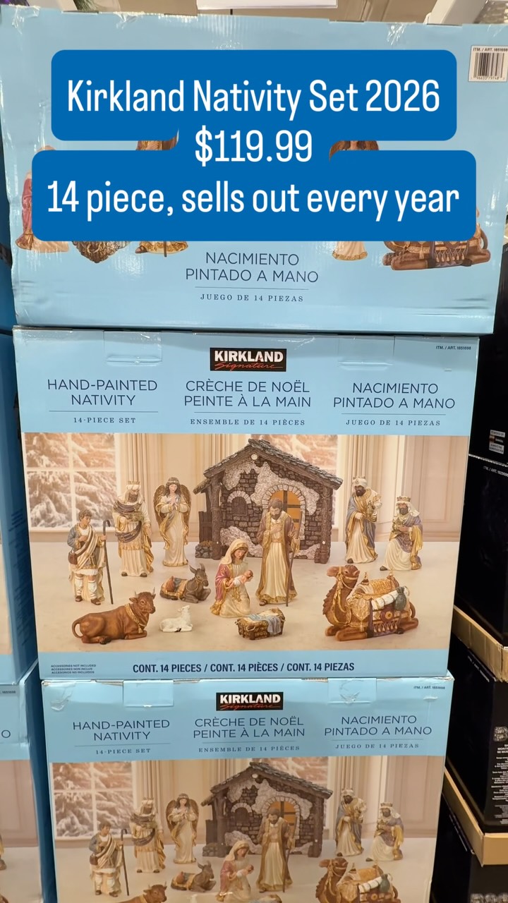Wow! The 14 piece Nativity Set is back once again 😄 ✓Kirkland