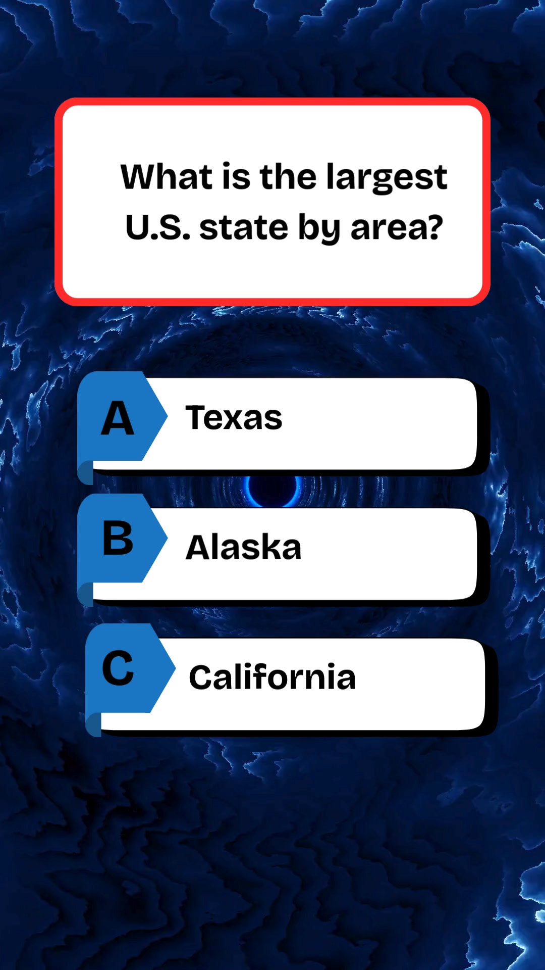 What is the largest U.S. state by area? #knowledge #quiz #question # ...