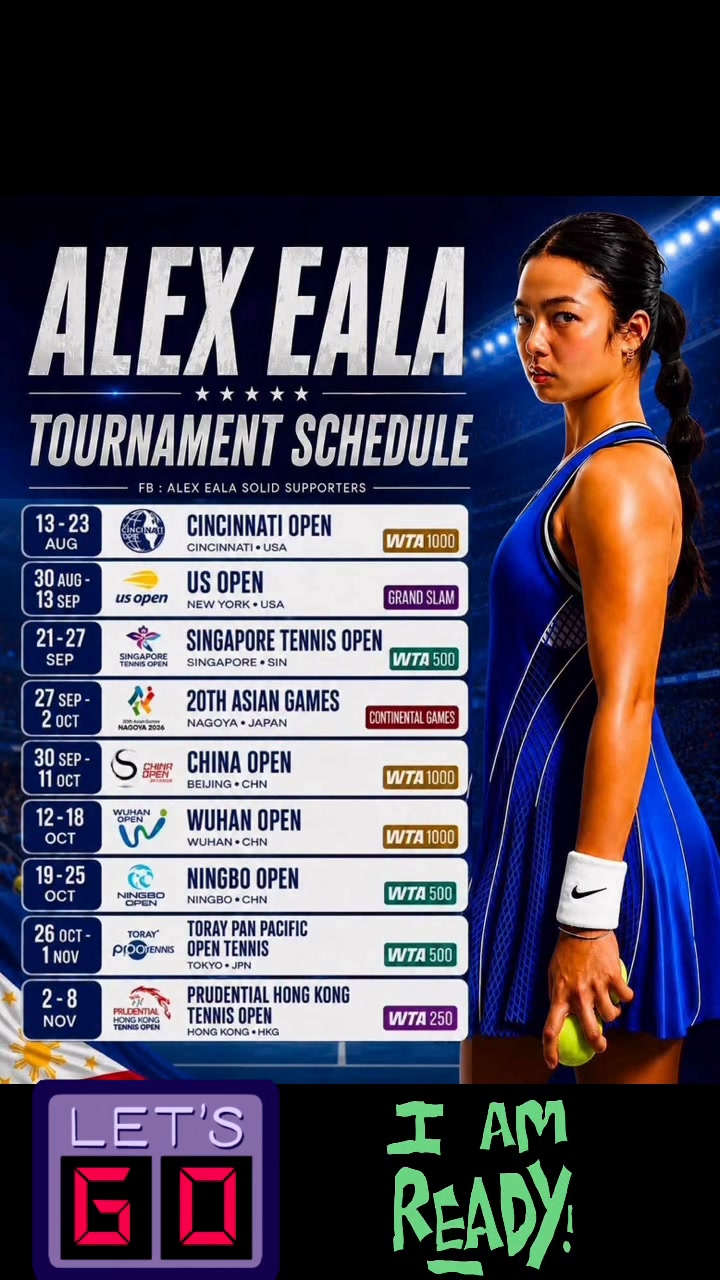 She is ready! Alex Eala Cincinnati Open #WTA1000 #AlexEala