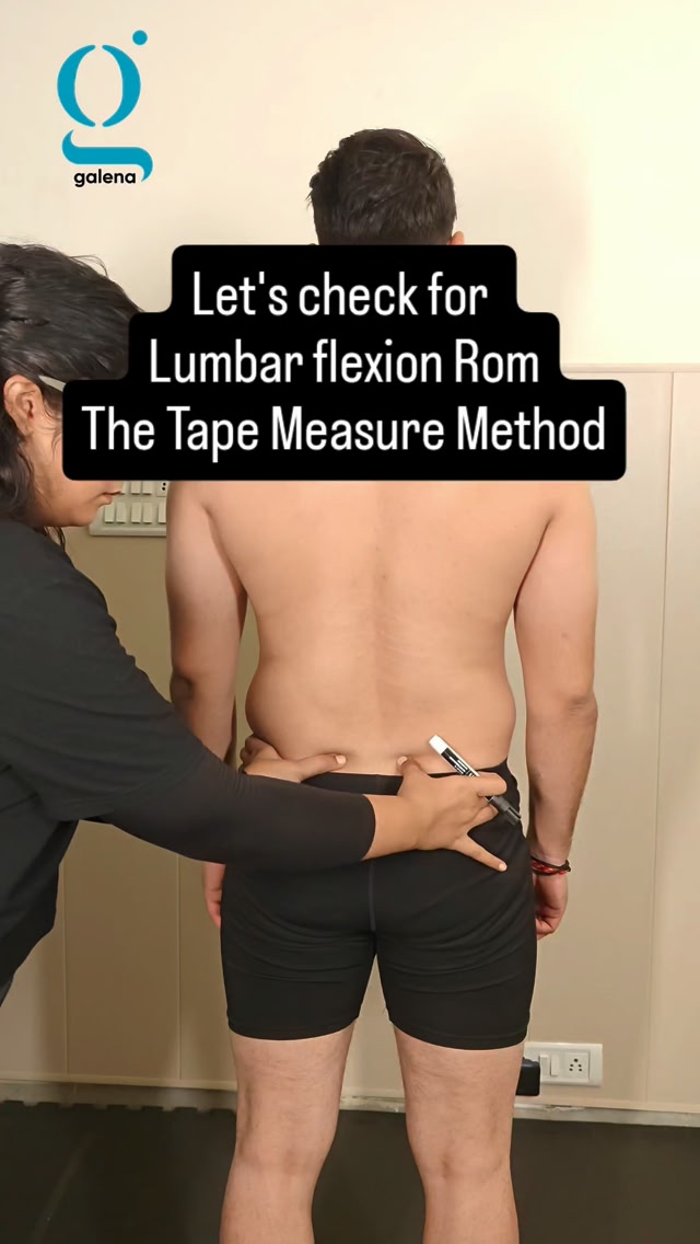 Lumbar flexion test (the tape measure method) Also known as Schobar's ...
