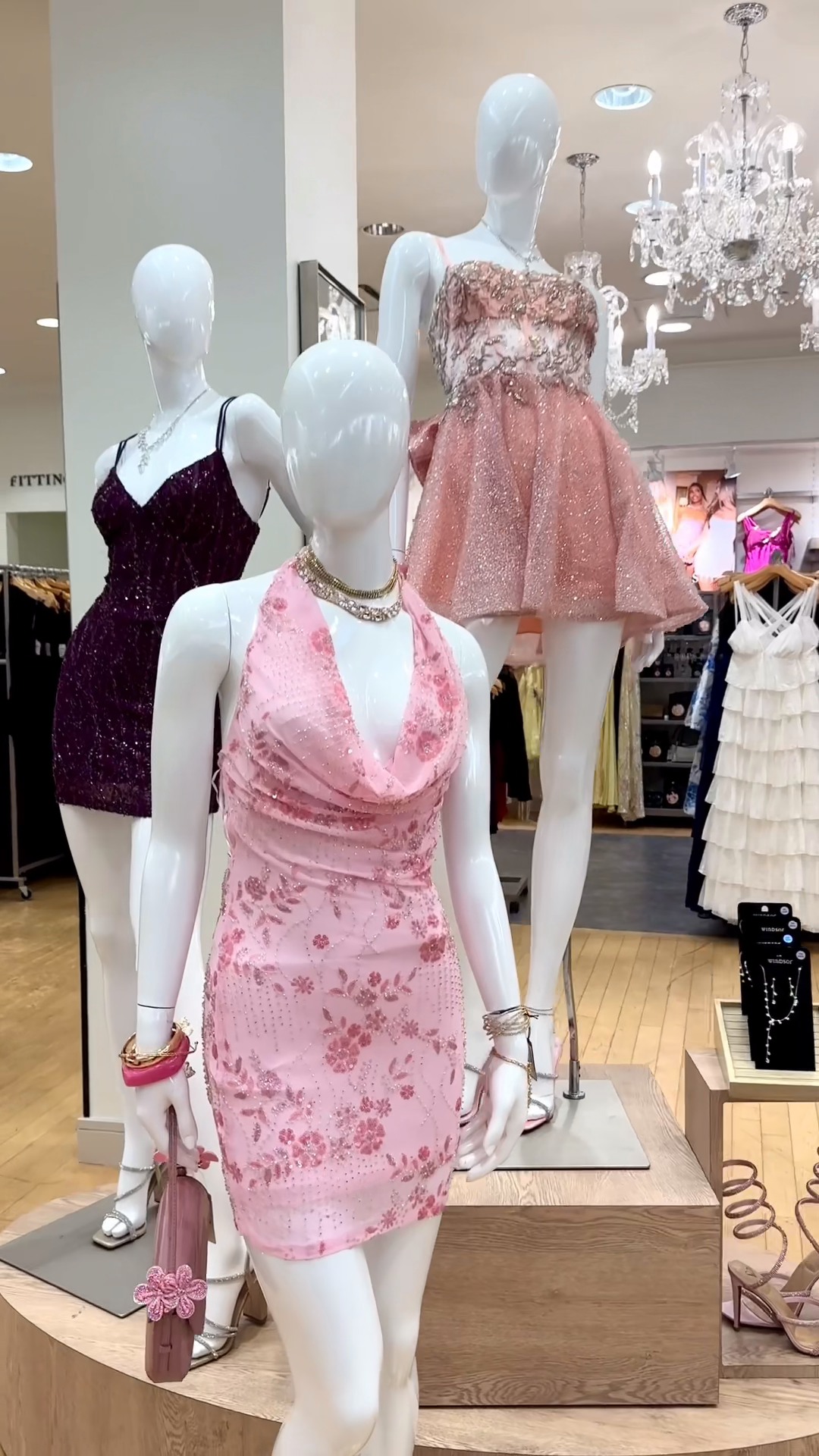 So gorgeous! Windsor Fashions is THE place to find cute HOCO dresses. ✨🏃‍♀️, Grab your bestie and go now while they still have all the sizes and styles! , Store info 👉 http://spr.ly/6185B102WF