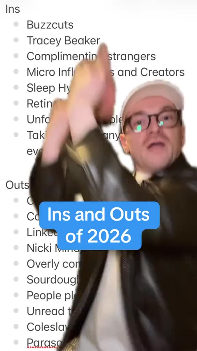 My ins and outs for 2026 #insandouts #2026 | Rhys Doing Things | Facebook