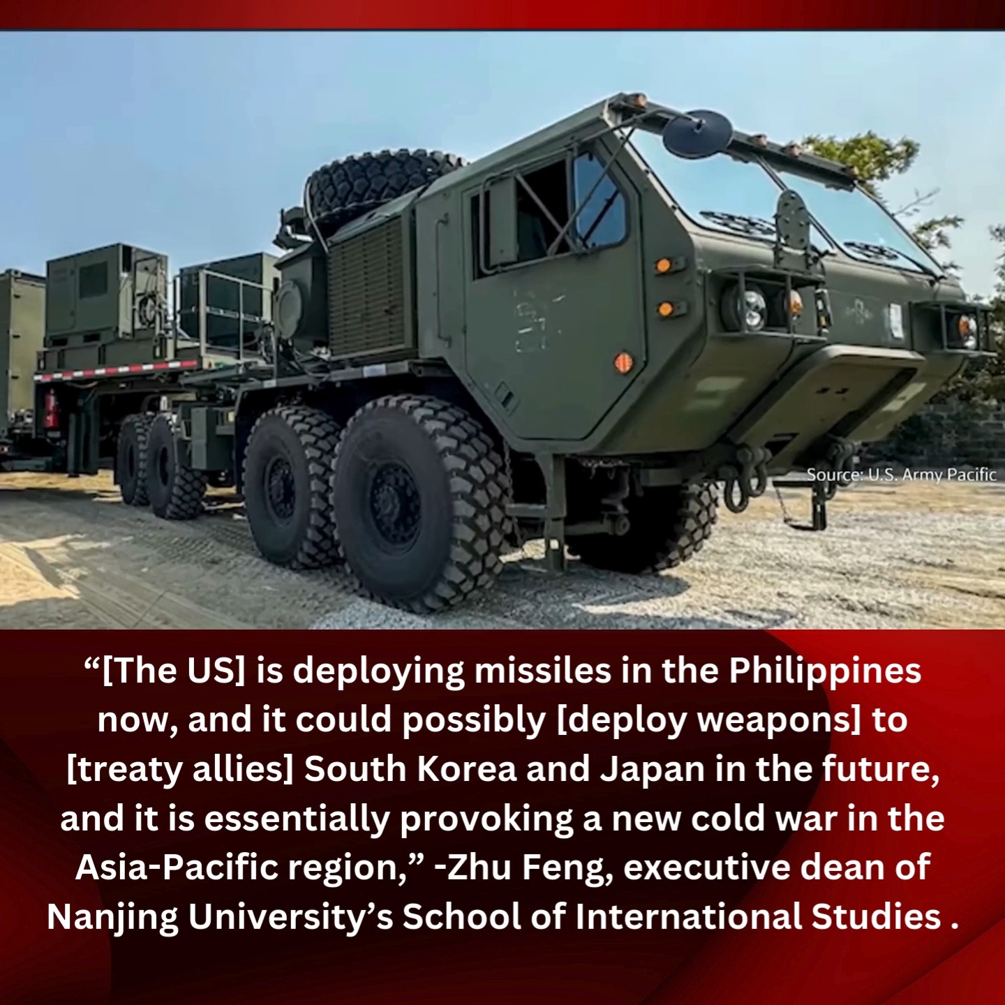 “US Missile Deployment in the Philippines: A Step Towards a New Cold ...