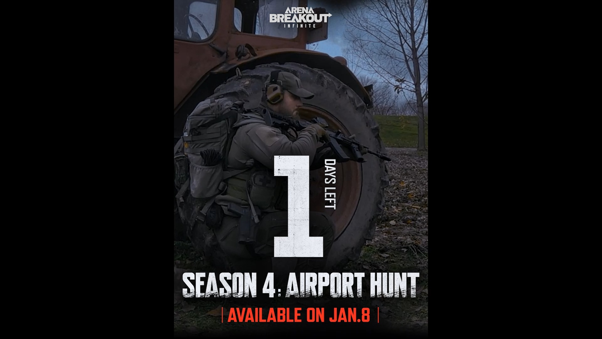 Less than 1 day to go. Boot up. Drop in. You'll get it. Season 4 drops ...
