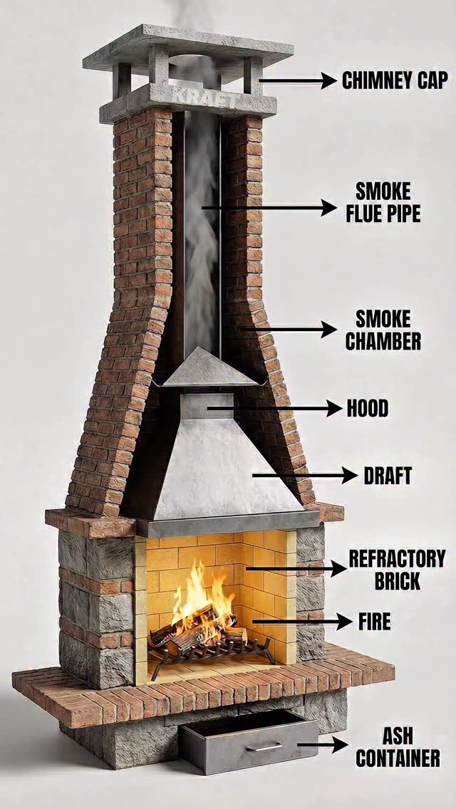 Fireplace Structure – Key Components Explained Chimney Cap The top ...