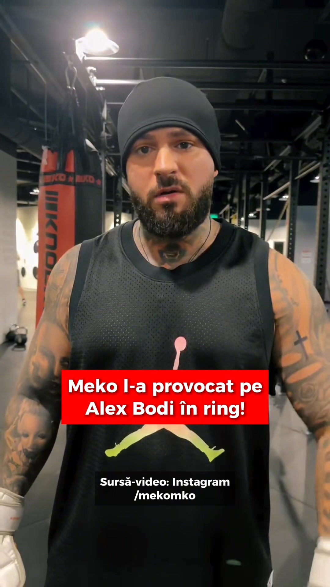 Meko a trecut la fapte și l-a provocat public pe Alex Bodi la un meci ...