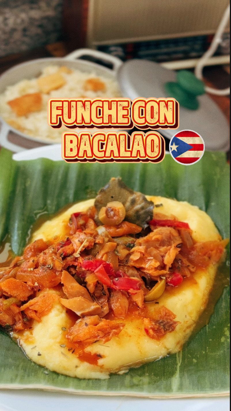 🌽 FUNCHE CON BACALAO 🥘 👨🏻‍🌾 🇵🇷 🔹INGREDIENTES BACALAO 🐟 Bacalao salado ...