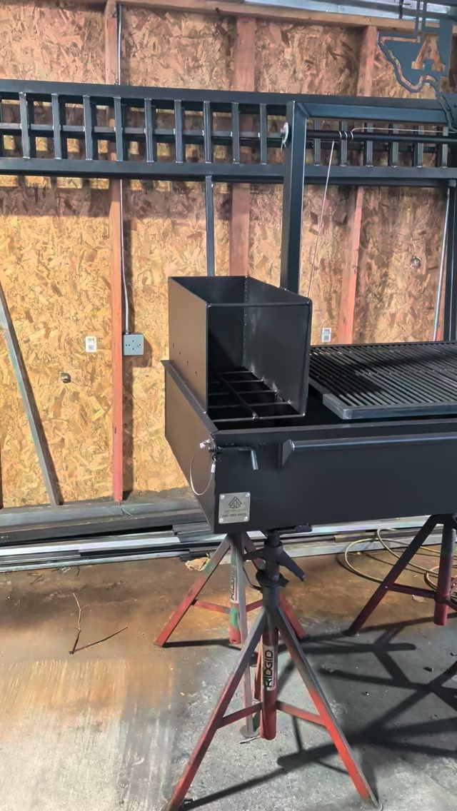 Another custom Santa Maria grill wrapped up and ready to roll 🔥 48”x30 ...